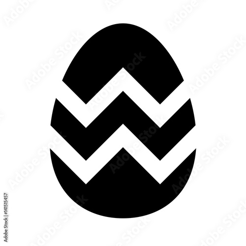 Schwarzes einfaches Symbol - Osterei - Ostern