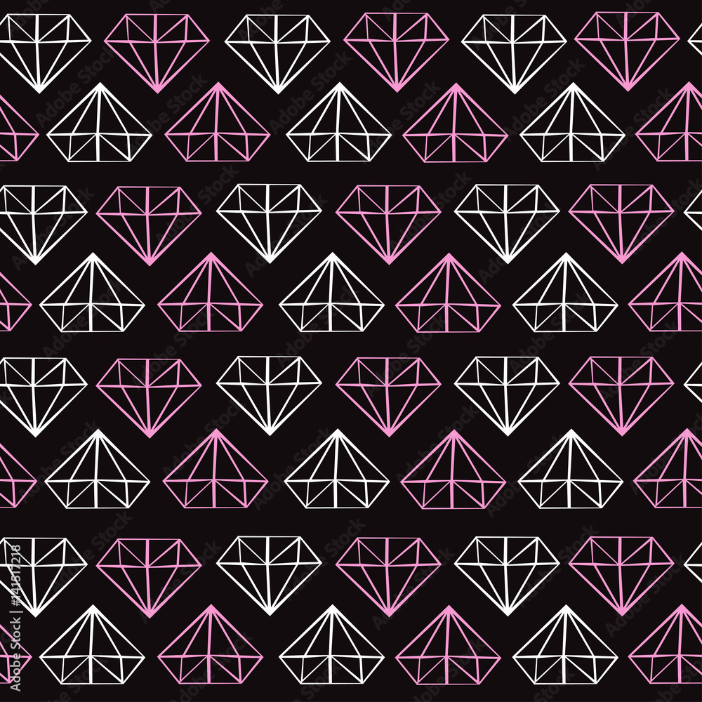 seamless pattern with diamonds on the black background seamless pattern with diamonds on the black background