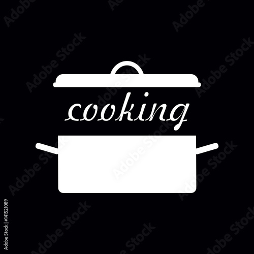 Saucepan icon.Pot icon. Cooking icon.