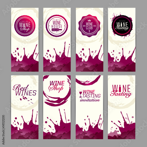 Cards for promotion of wine events