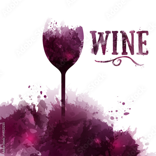 wine glass with background stains