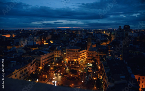 night valencia view from above