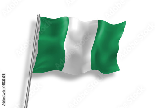 Drapeau du Nigéria en qualité vectorielle 