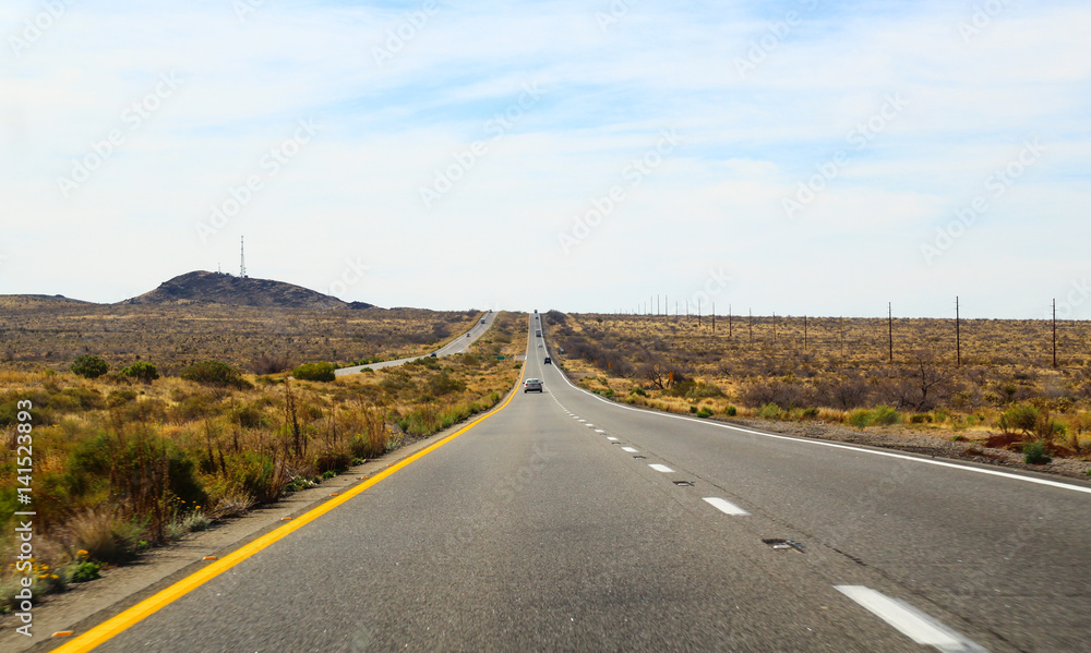 Long road through the desert