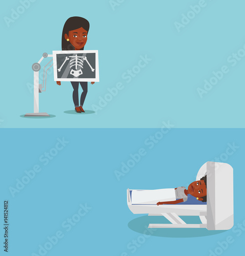 Two medical banners with space for text.