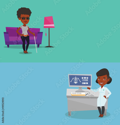Two medical banners with space for text.