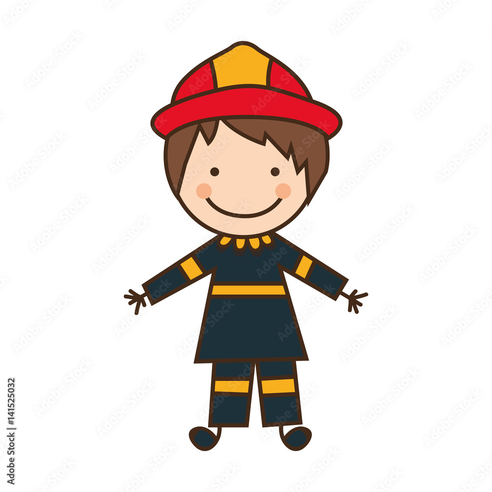 happy man firefighter icon, vector illustration design happy man firefighter icon, vector illustration design
