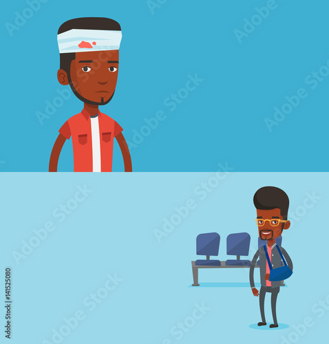 Two medical banners with space for text.