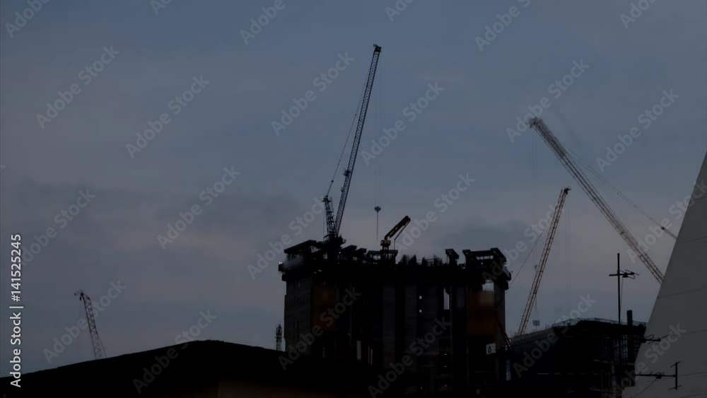 Dusk to night, Construction Site - Time Lapse Dusk to night, Construction Site - Time Lapse
