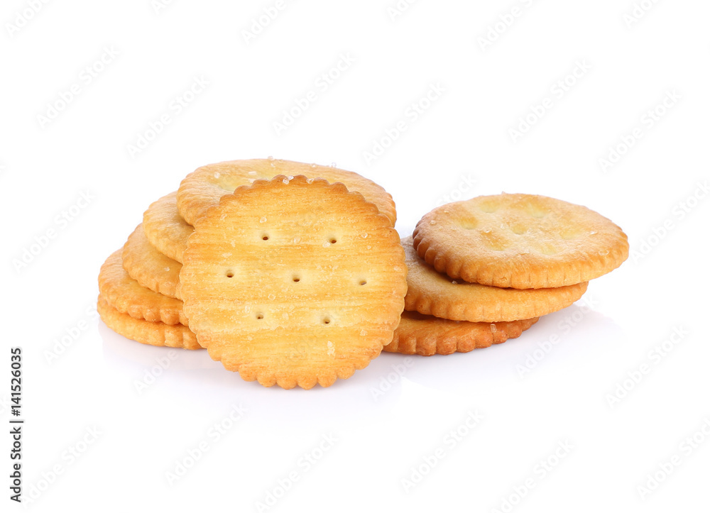 Cracker isolated on over white background Cracker isolated on over white background