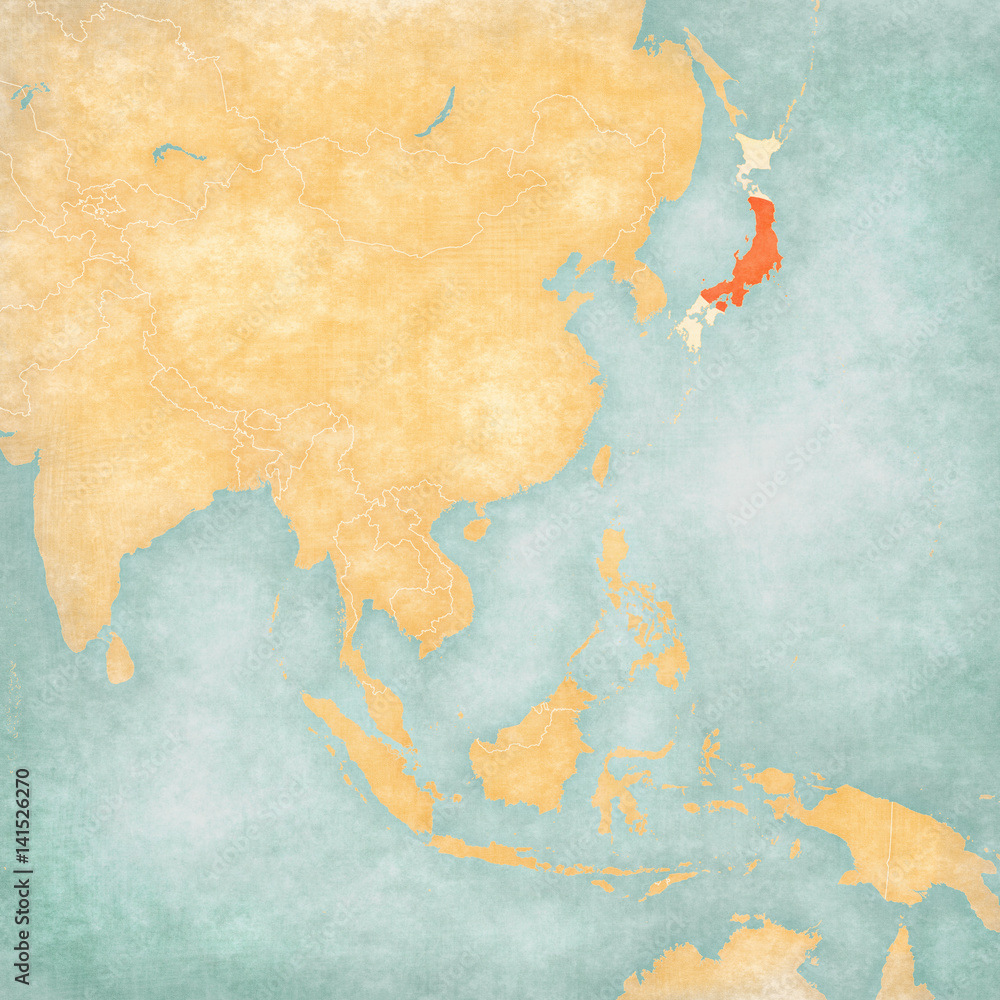 Map of East Asia - Japan