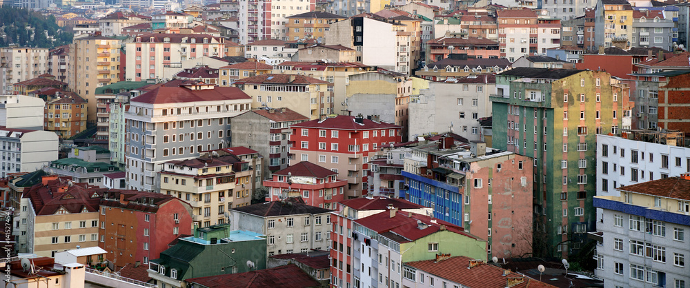 Buildings and irregular settlement istanbul city