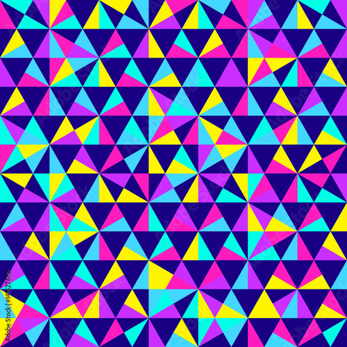 Plakat Abstrakcyjny neonowy wzór geometryczny