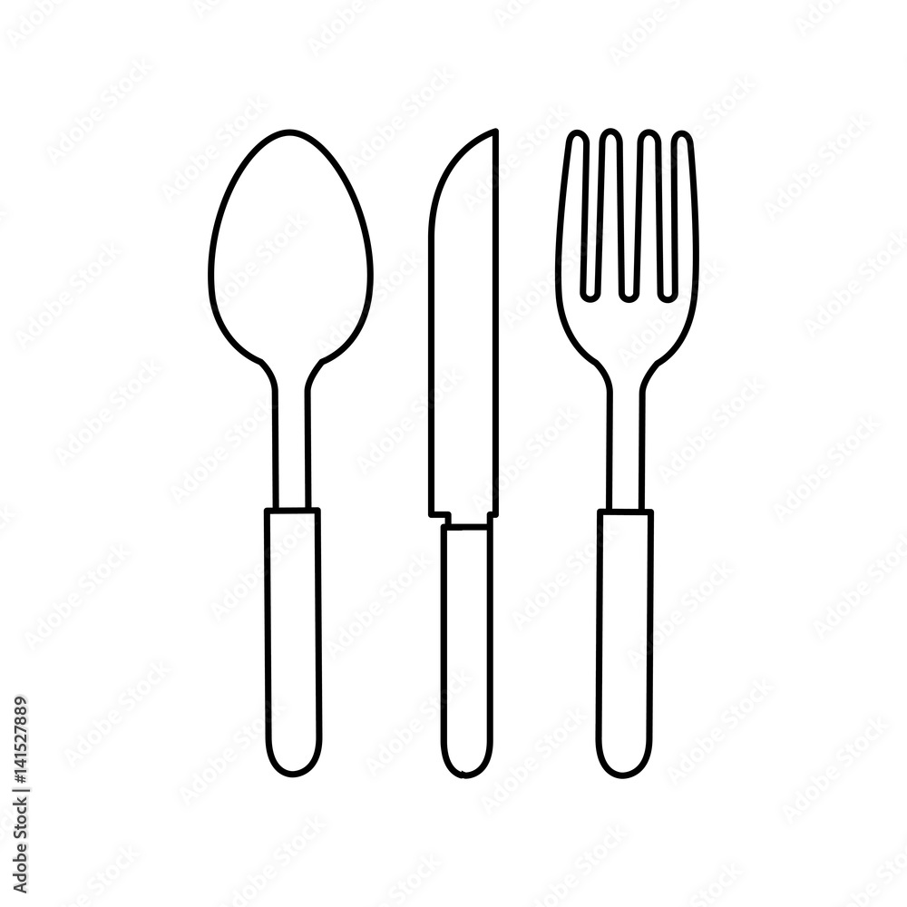 fork, knife and spoon icon fork, knife and spoon icon