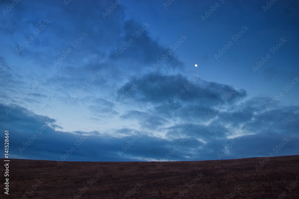Minimal Evening Cloudy Landscape
