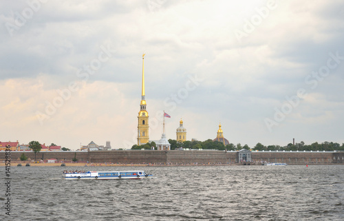 Peter and Pavel Fortress and Neva River.
