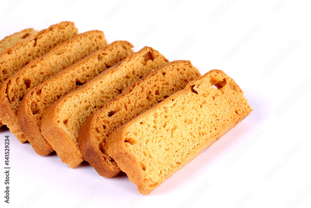 crispy rusk on white crispy rusk on white