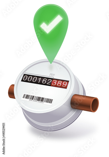 Compteur d'eau opérationnel