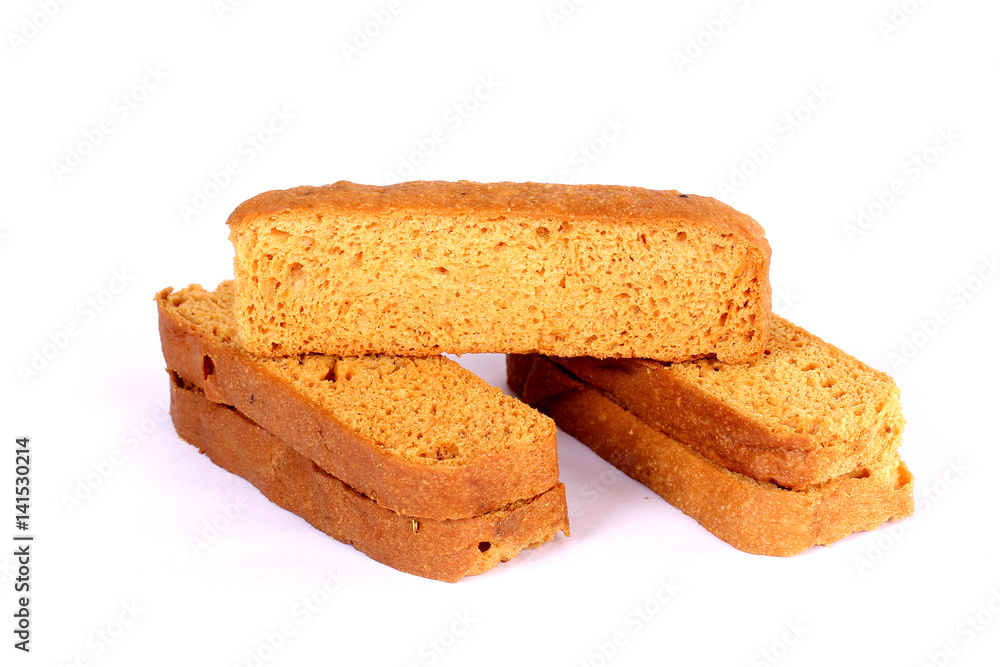 crispy rusk on white crispy rusk on white