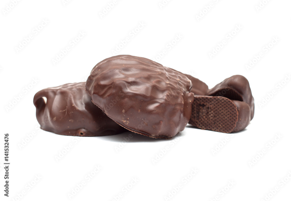 Obraz premium Chocolate isolated on white background