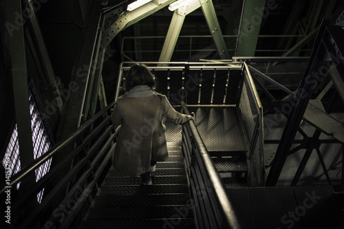 going down the stairs