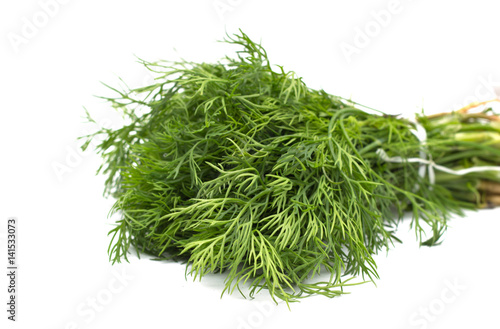 Dill bunch isolated on white background