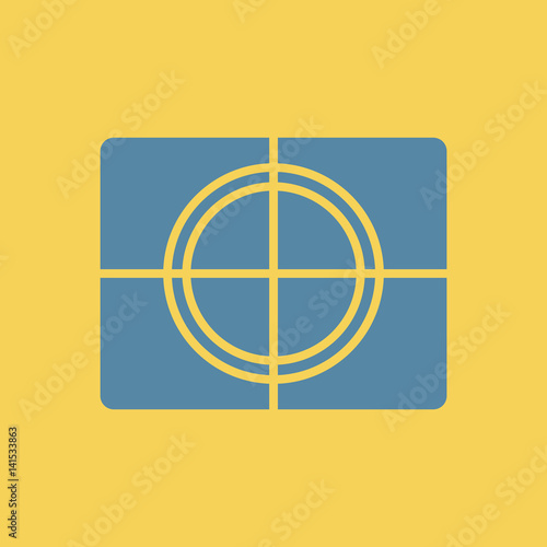 cinema film frame Vector illustration in flat style movie film strip and focusing screen