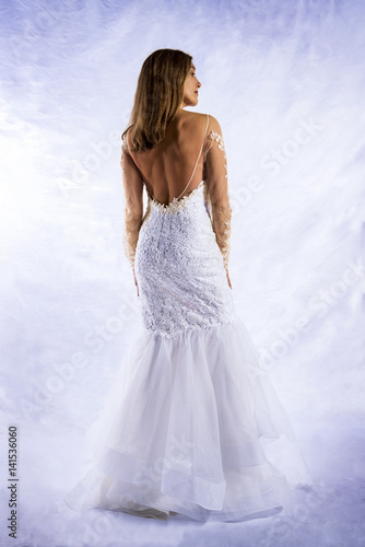 Portrait of a girl in image of the bride