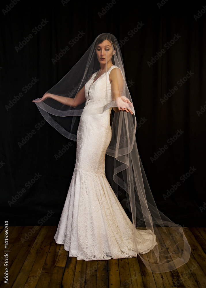 Portrait of a girl in image of the bride Portrait of a girl in image of the bride