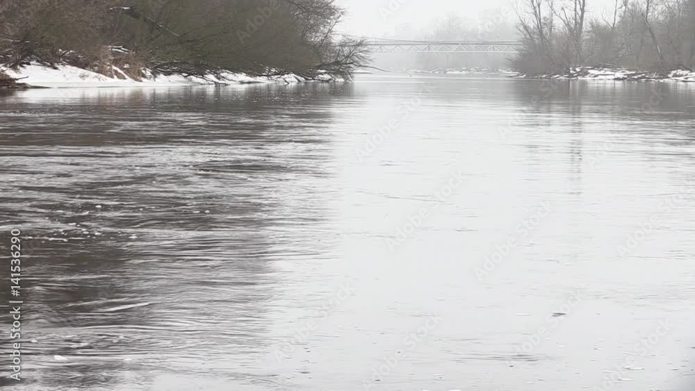 Spring flooding, ice water, Early spring on the river. Spring flooding, ice water, Early spring on the river.