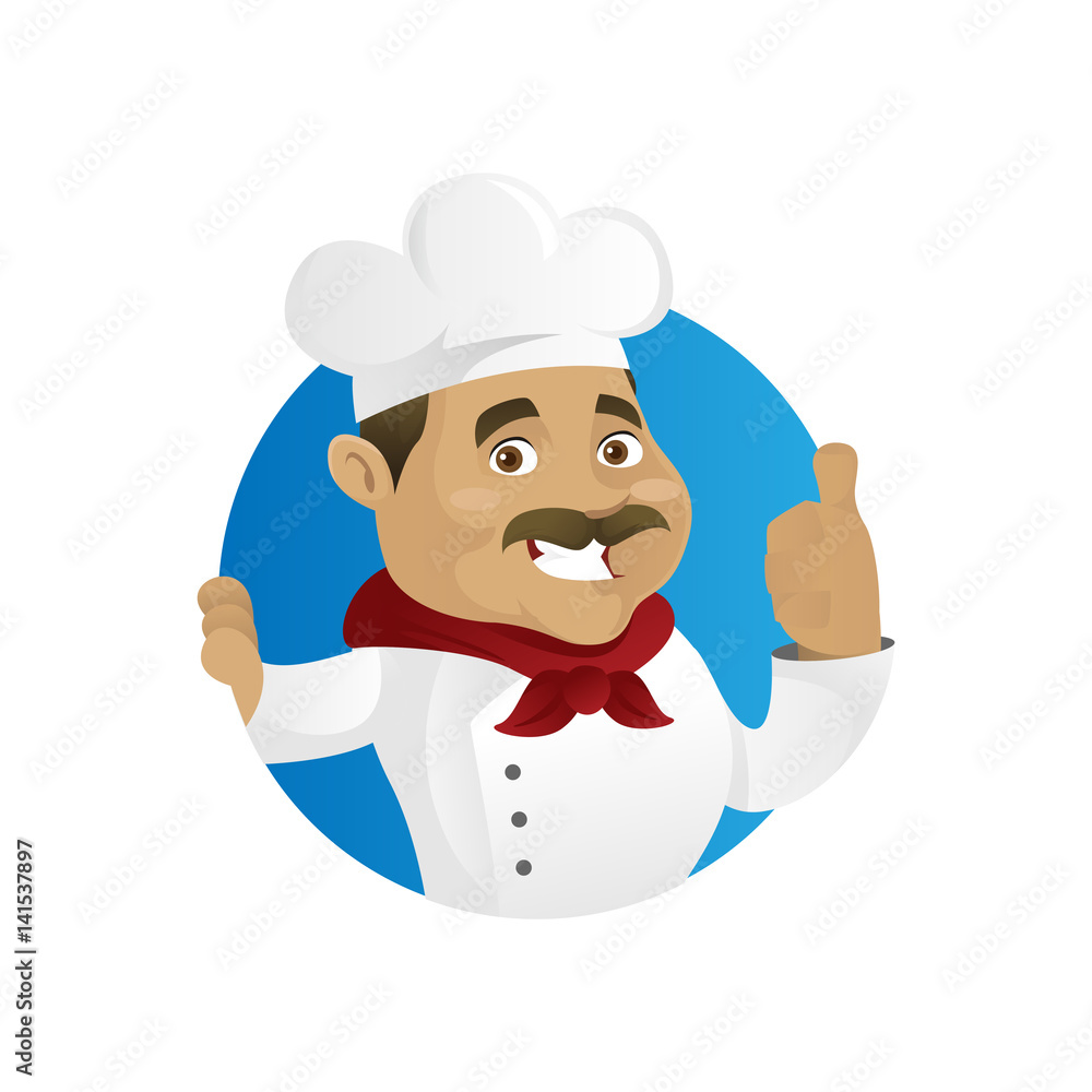 Chef giving thumb up Chef giving thumb up