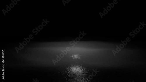 Seamless loop Abstract of black sails water on black background