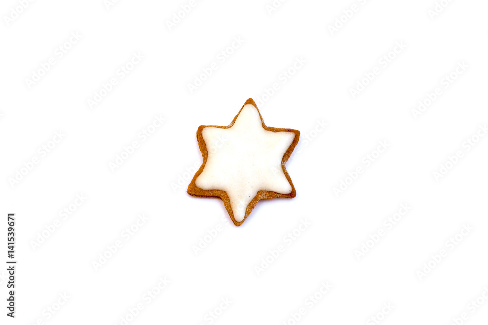 Cookies in the shape of a star on a white background
Cookies in the shape of a star on a white background
