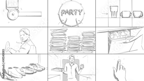 Home party storyboard