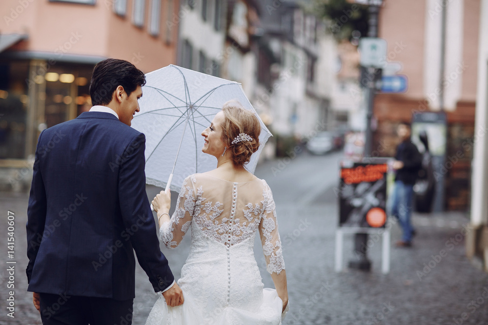 Naklejka premium bride and groom