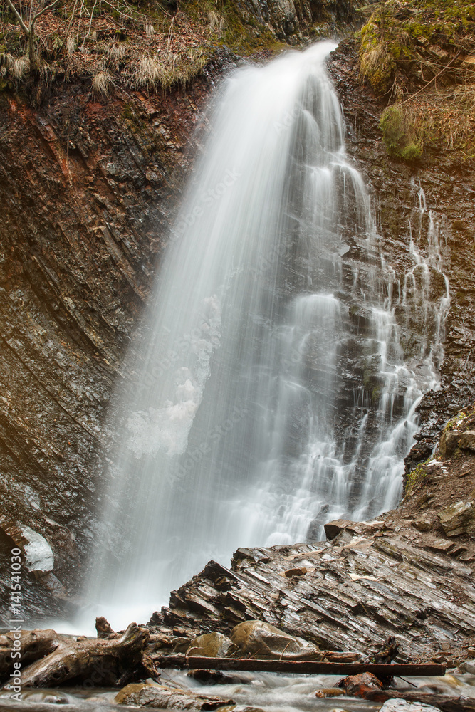 Obraz premium High mountain stream water