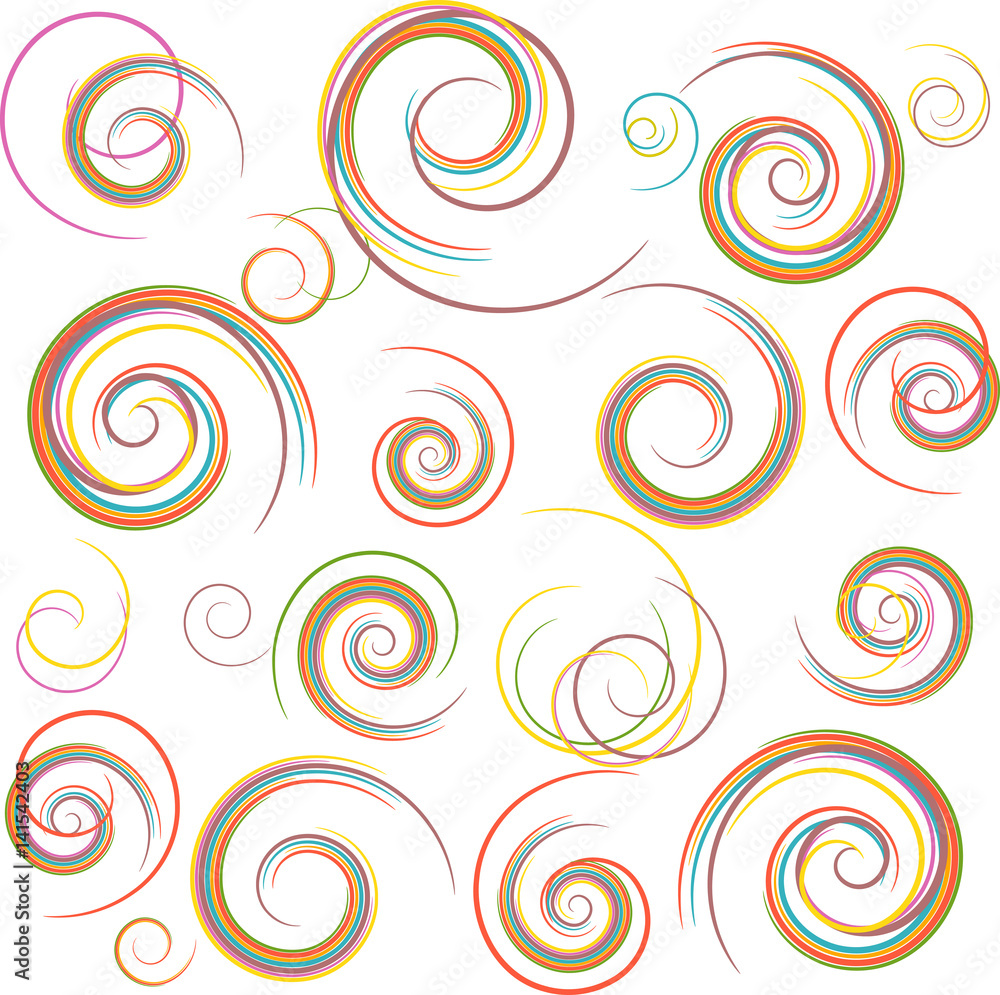  Seamless bright multicolored pattern of circles