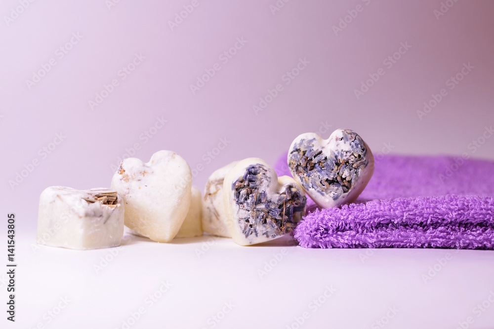 Spa soap natural lavenser hearts Spa soap natural lavenser hearts