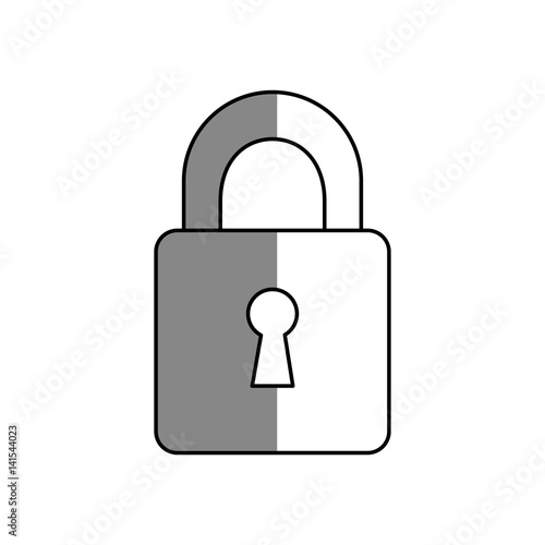 safe padlock isolated icon