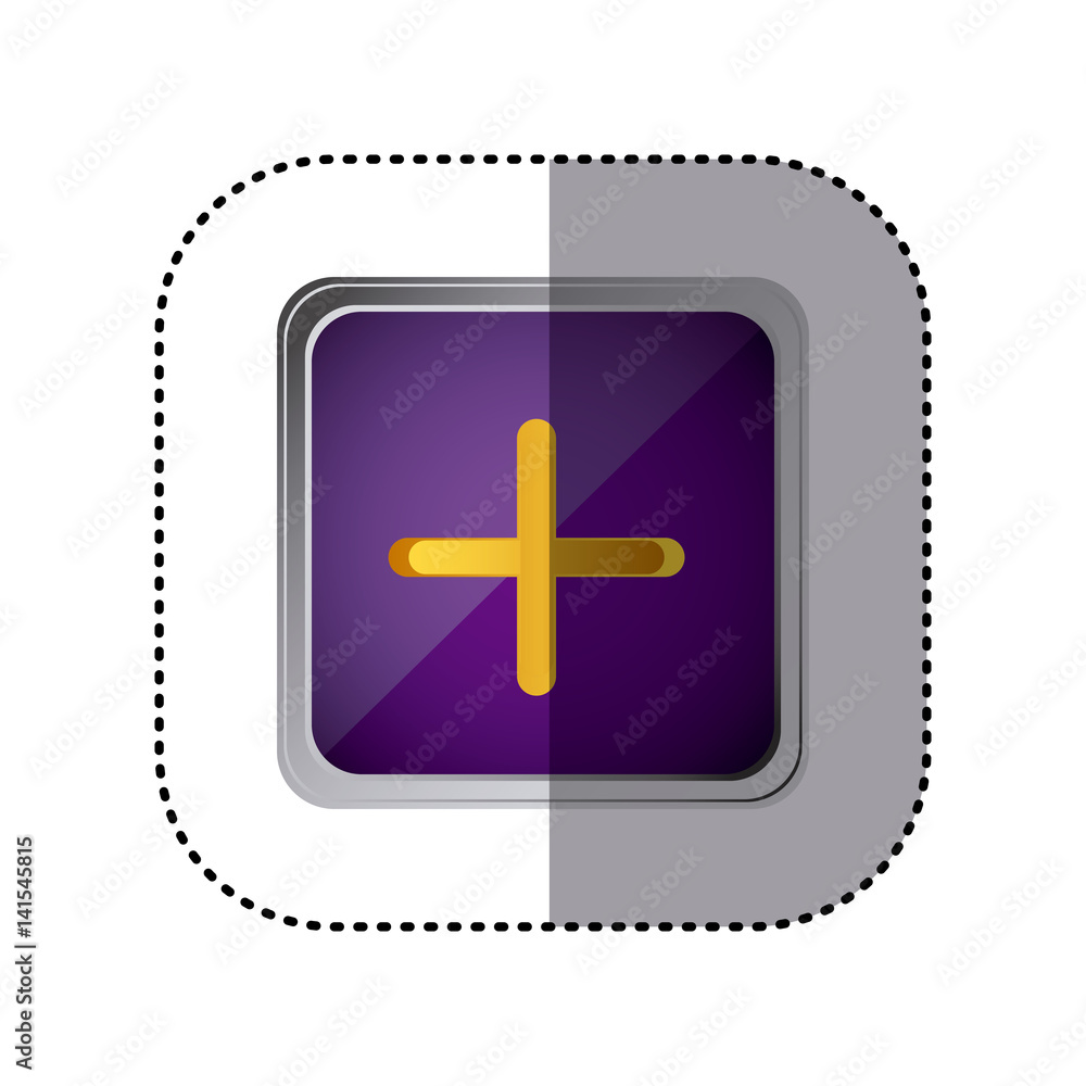 Fototapeta premium purple emblem volume up button, vector illustration design