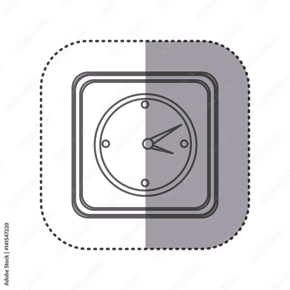 figure emblem wall clock time, vector illustration design