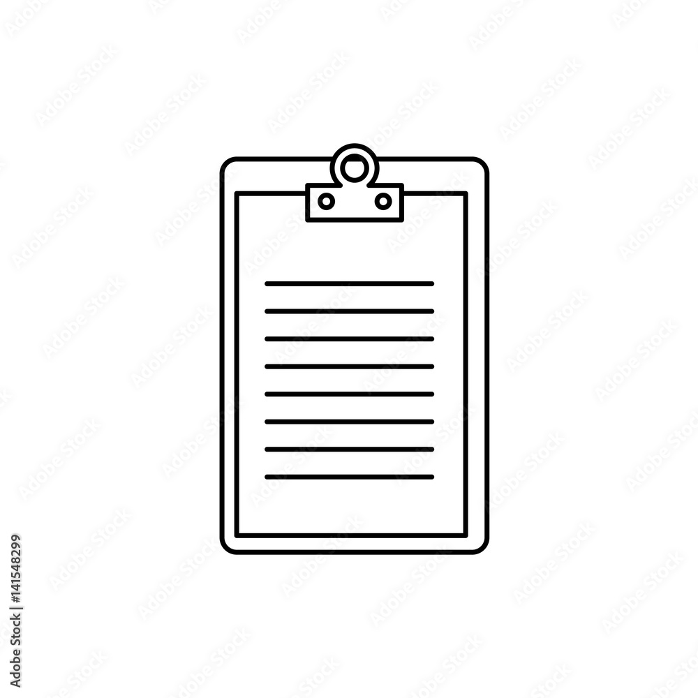 clipboard paper isolated icon clipboard paper isolated icon