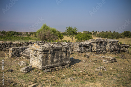 Ancient graves - Pamukale Turkey photo