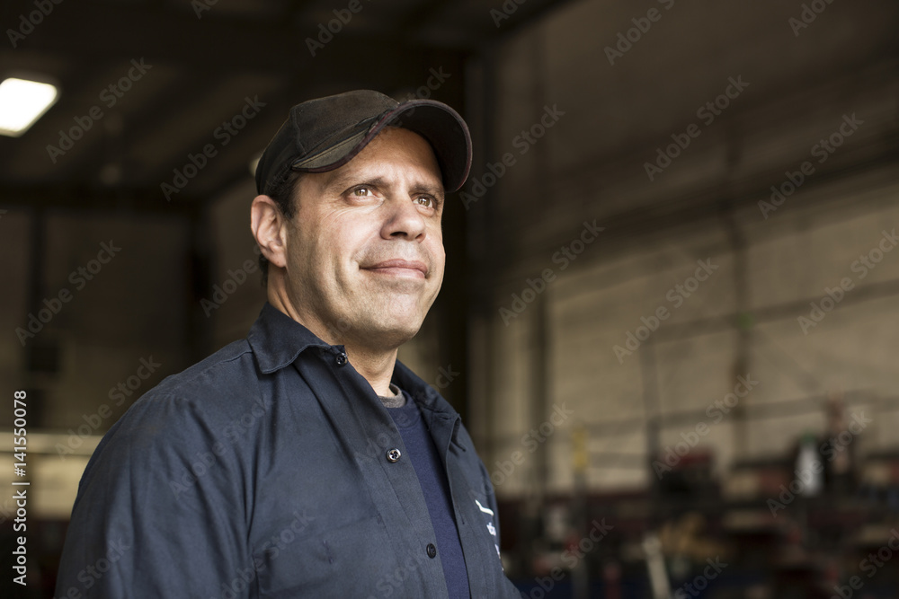 Portrait of blue collar worker Portrait of blue collar worker