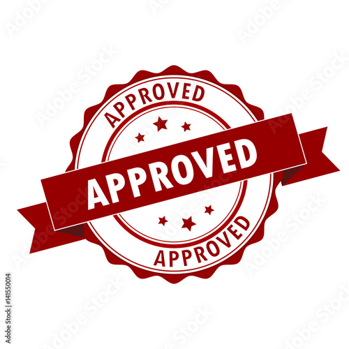 Approved rubber stamp illustration