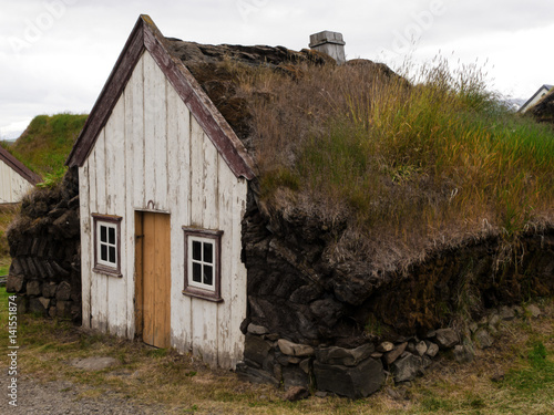 Iceland - traditional house in Laufas