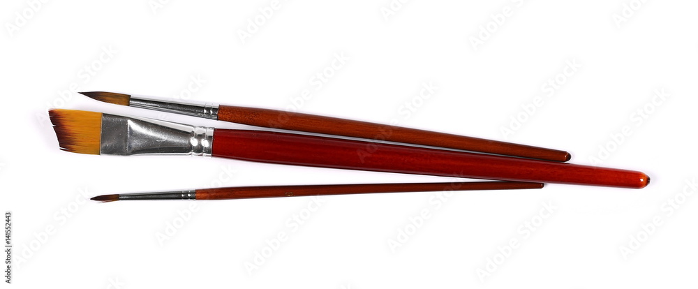 Paintbrush isolated on white background, top view
Paintbrush isolated on white background, top view
