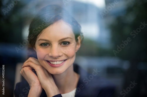 Portrait of young businesswoman smiling