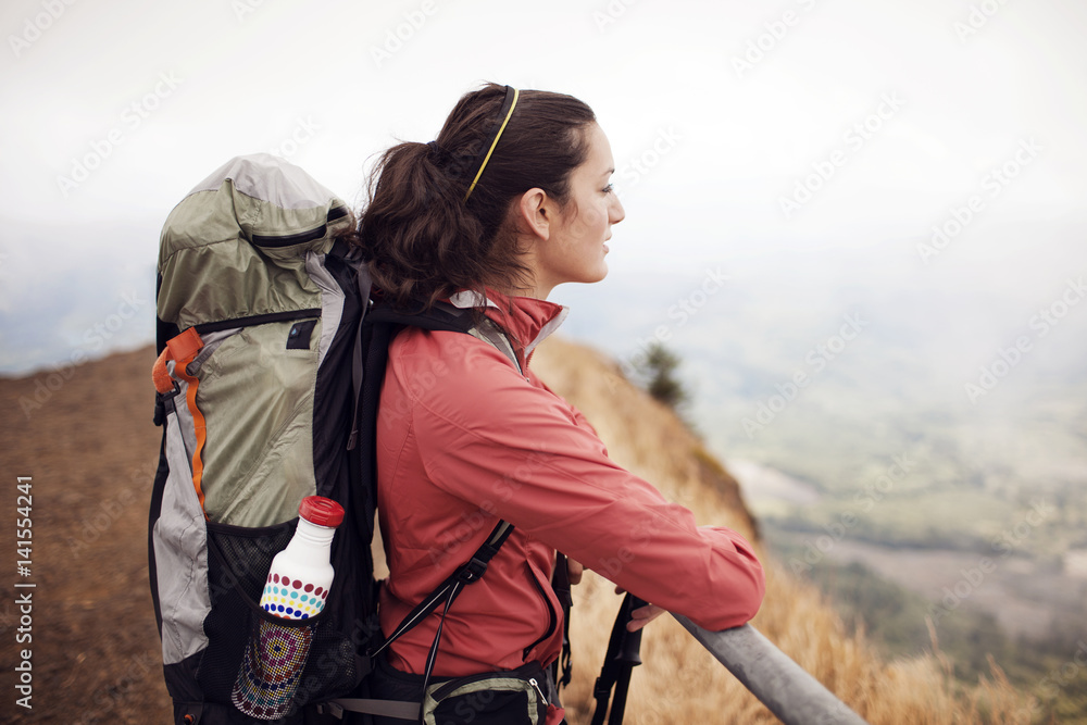 Woman looking at view Woman looking at view