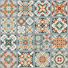 Crédence de cuisine Tuiles marocaines patrons Collection of ceramic tiles  © pantero4ka